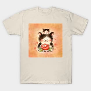 Cat rose blessing T-Shirt